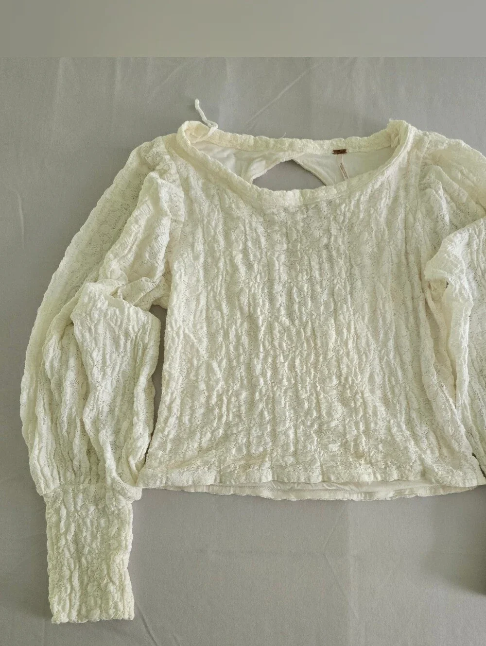 Free People Tea Time floral lace crop top Size Medium